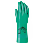 دستکش ضد حلال یووکس مدل NF33 با پوشش نیتریل سبز رنگ برای حفاظت شیمیایی